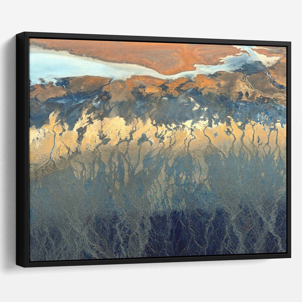 Death Valley Aerial Desert Veins Landscape Wall Art by Luxuriance Designs. Made in USA.