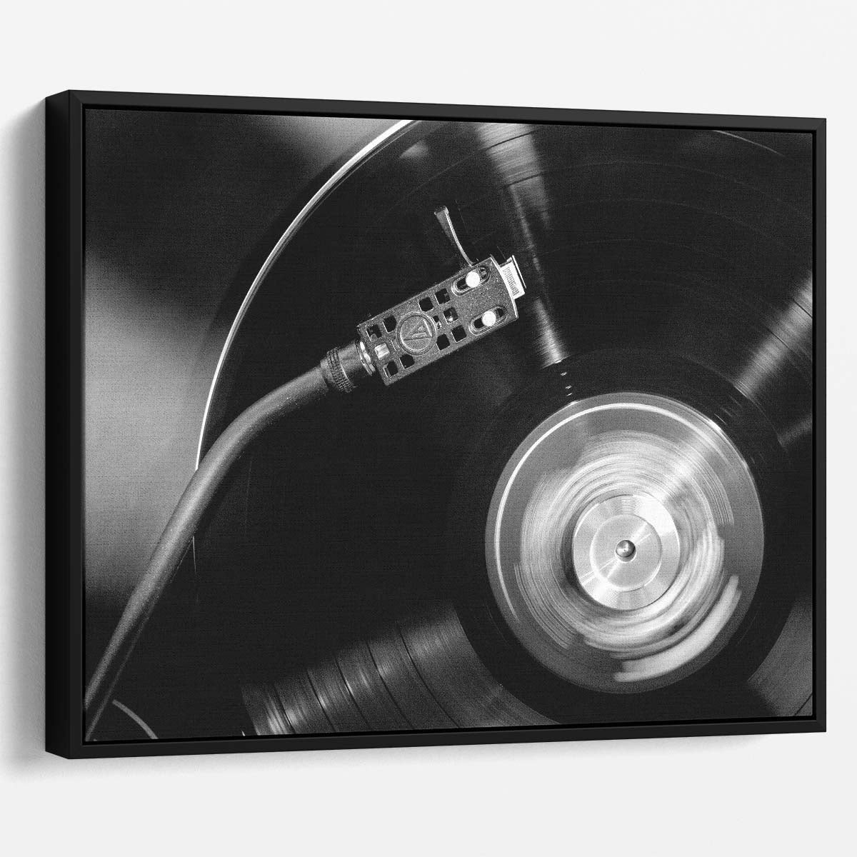 Vintage Vinyl Record Black and White Photography Wall Art Wall Art