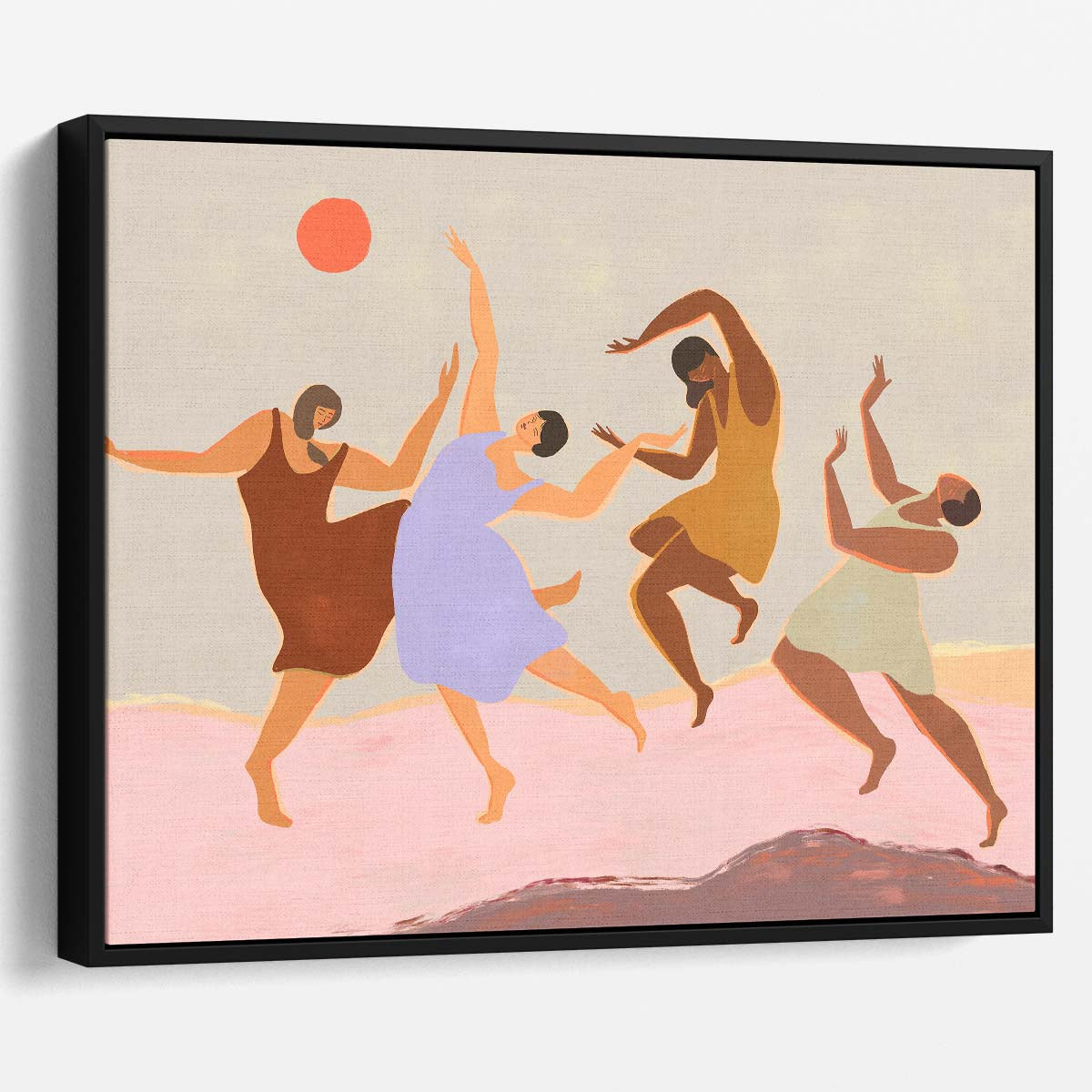 Colorful Dance of Togetherness Women Portrait Wall Art by Luxuriance Designs. Made in USA.
