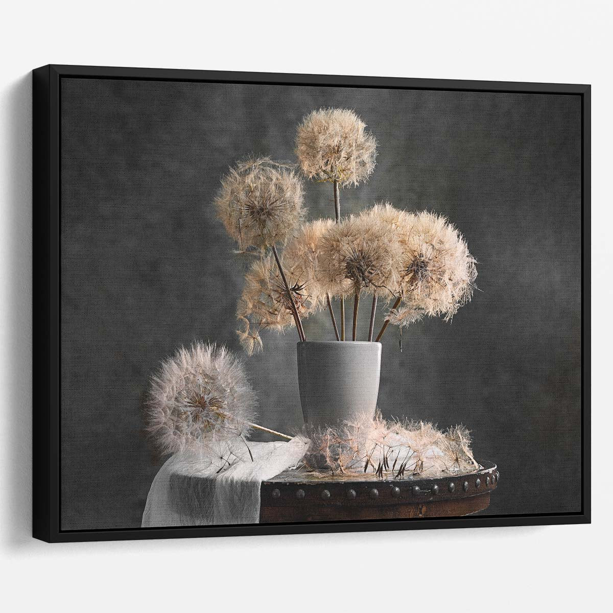 Autumn Dried Dandelion Seed Pod Floral Photography Wall Art