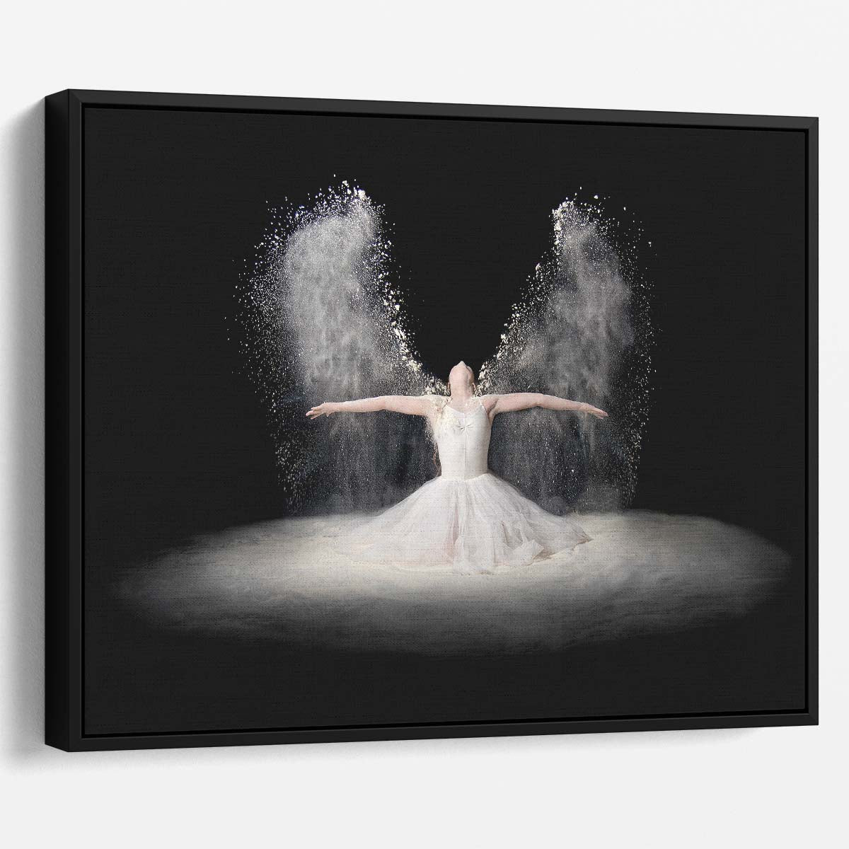 Spiritual Ballet Dancer Angel Wings Wall Art by Luxuriance Designs. Made in USA.