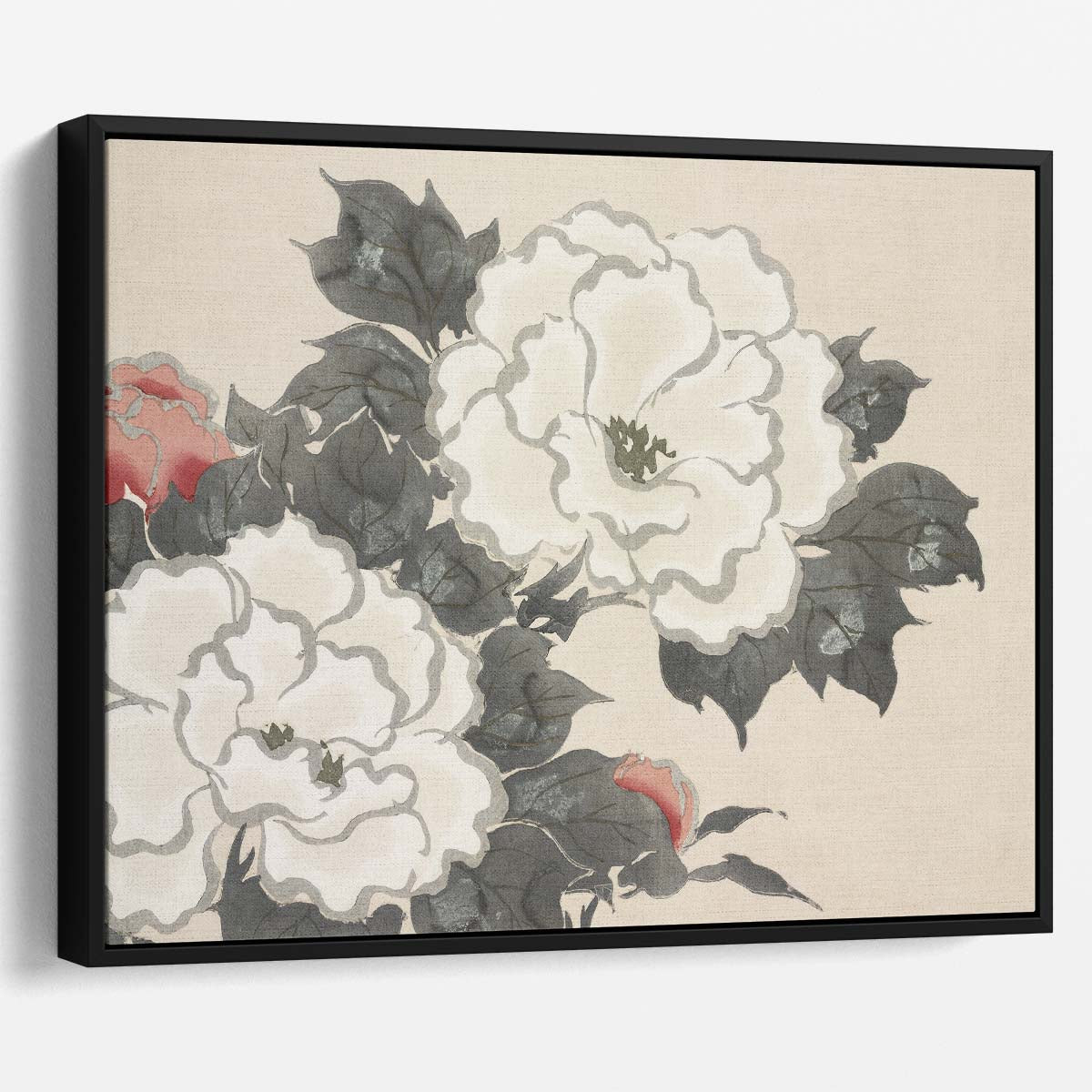 Vintage Japanese Floral Ukiyoe Blossoms Poster Wall Art by Luxuriance Designs. Made in USA.