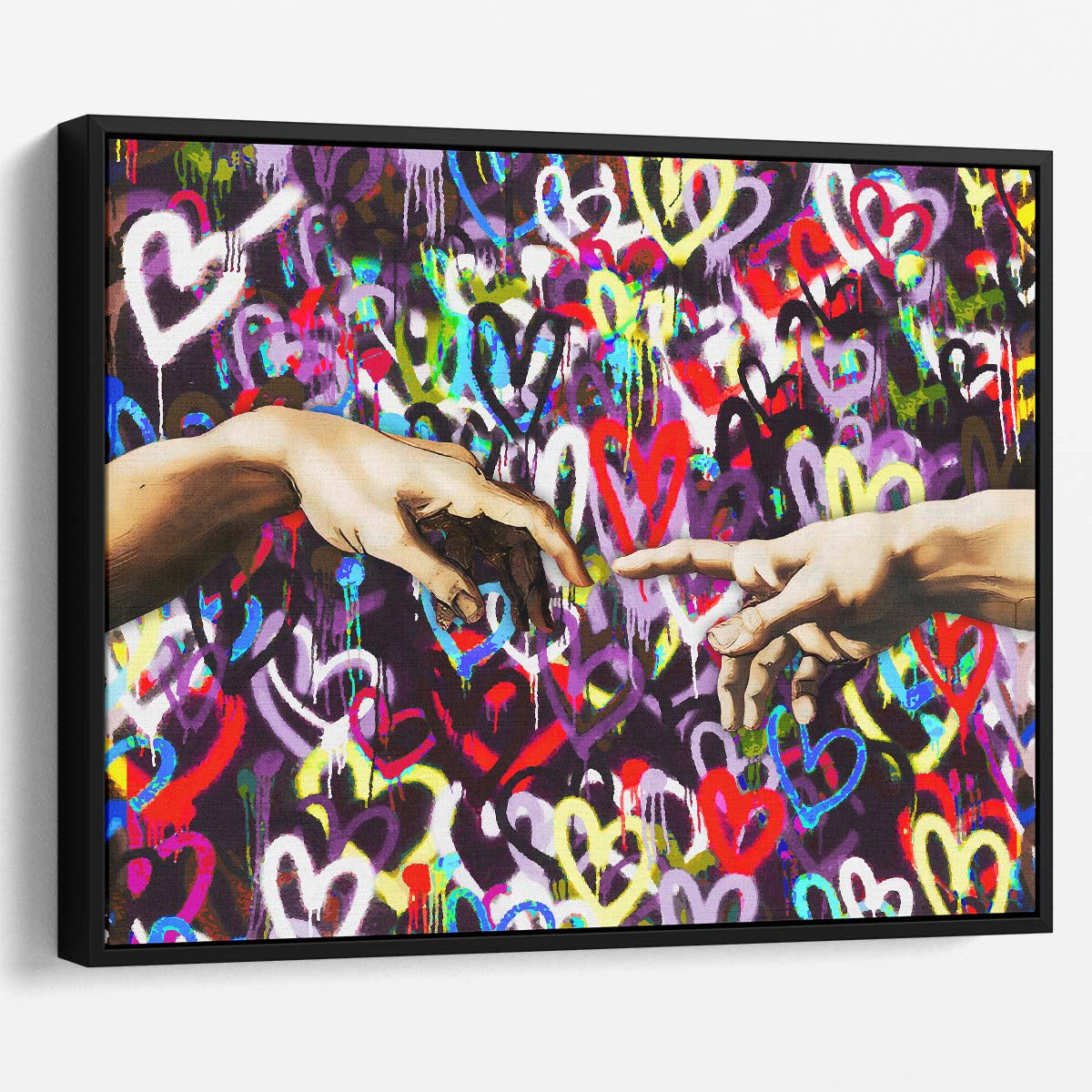 Hands Love Touch Graffiti Wall Art by Luxuriance Designs. Made in USA.