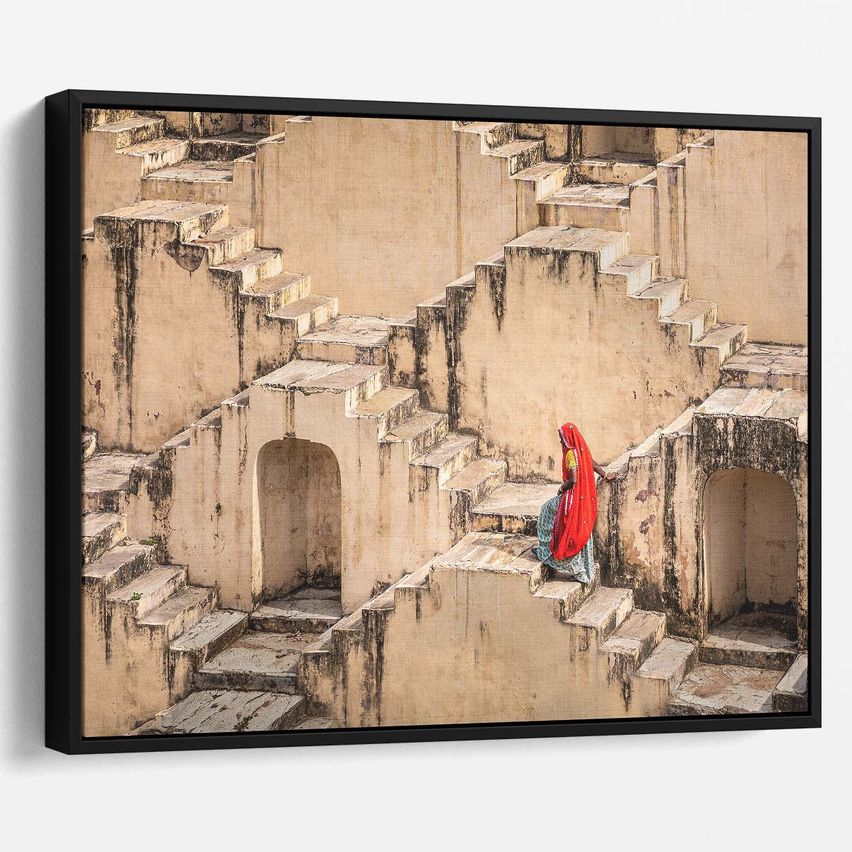 India's Ancient Stepwell Historical Architecture Photography Wall Art