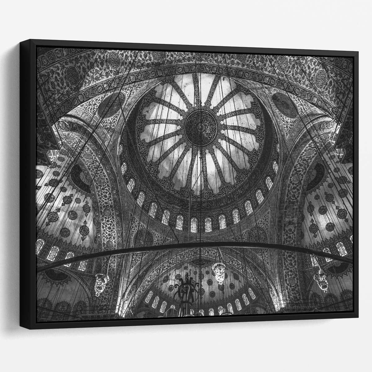Istanbul's Iconic Blue Mosque Panoramic Wall Art by Luxuriance Designs. Made in USA.