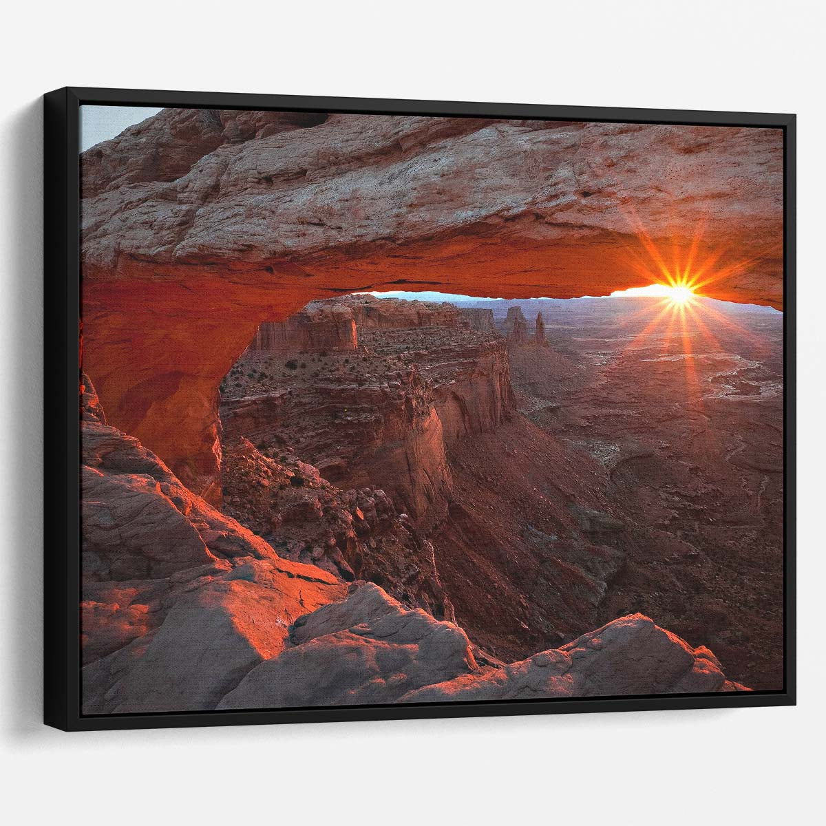 Mesa Arch Sunrise in Canyonlands National Park Wall Art by Luxuriance Designs. Made in USA.
