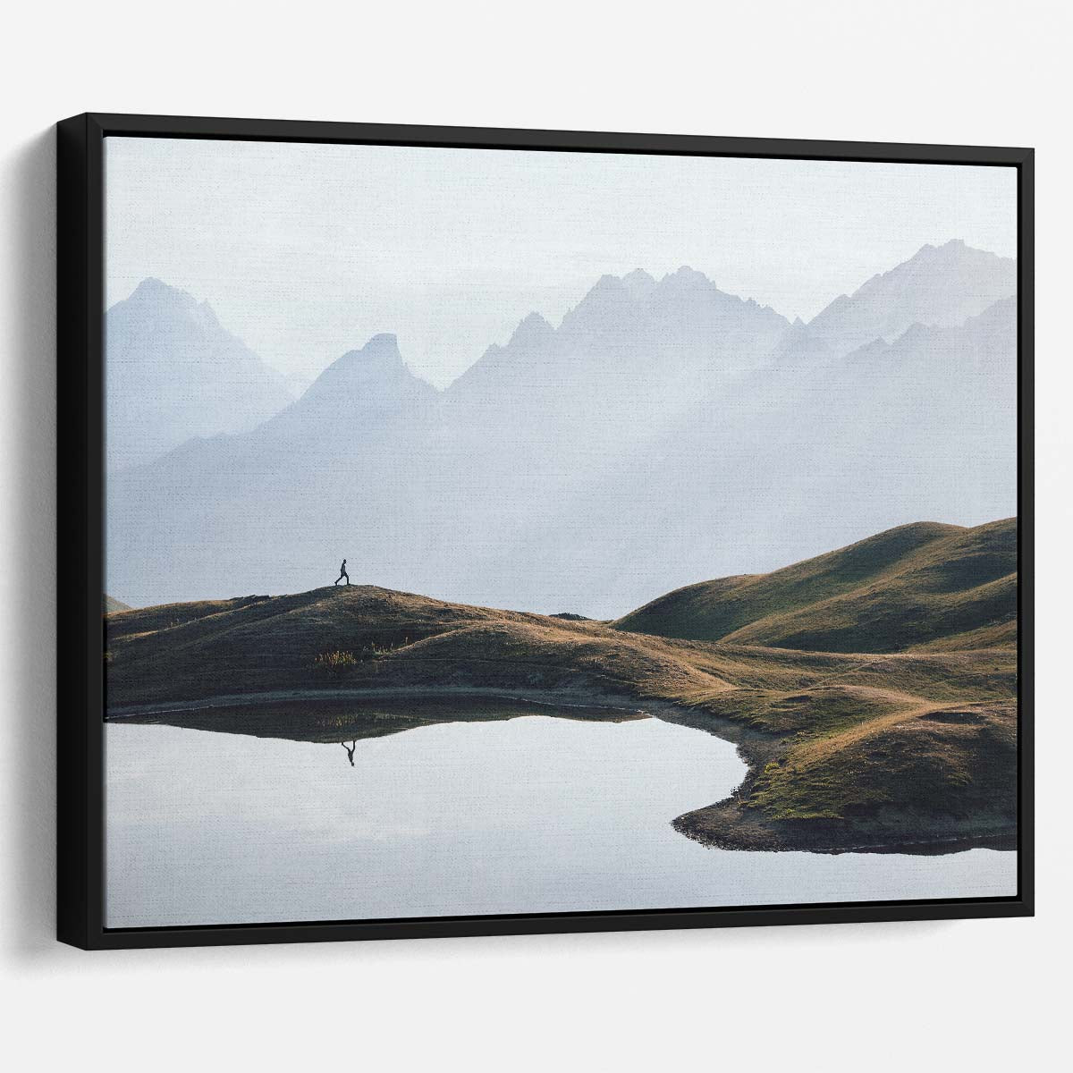 Serene Sunrise Over Koruldi Lakes Mountain Reflection Wall Art