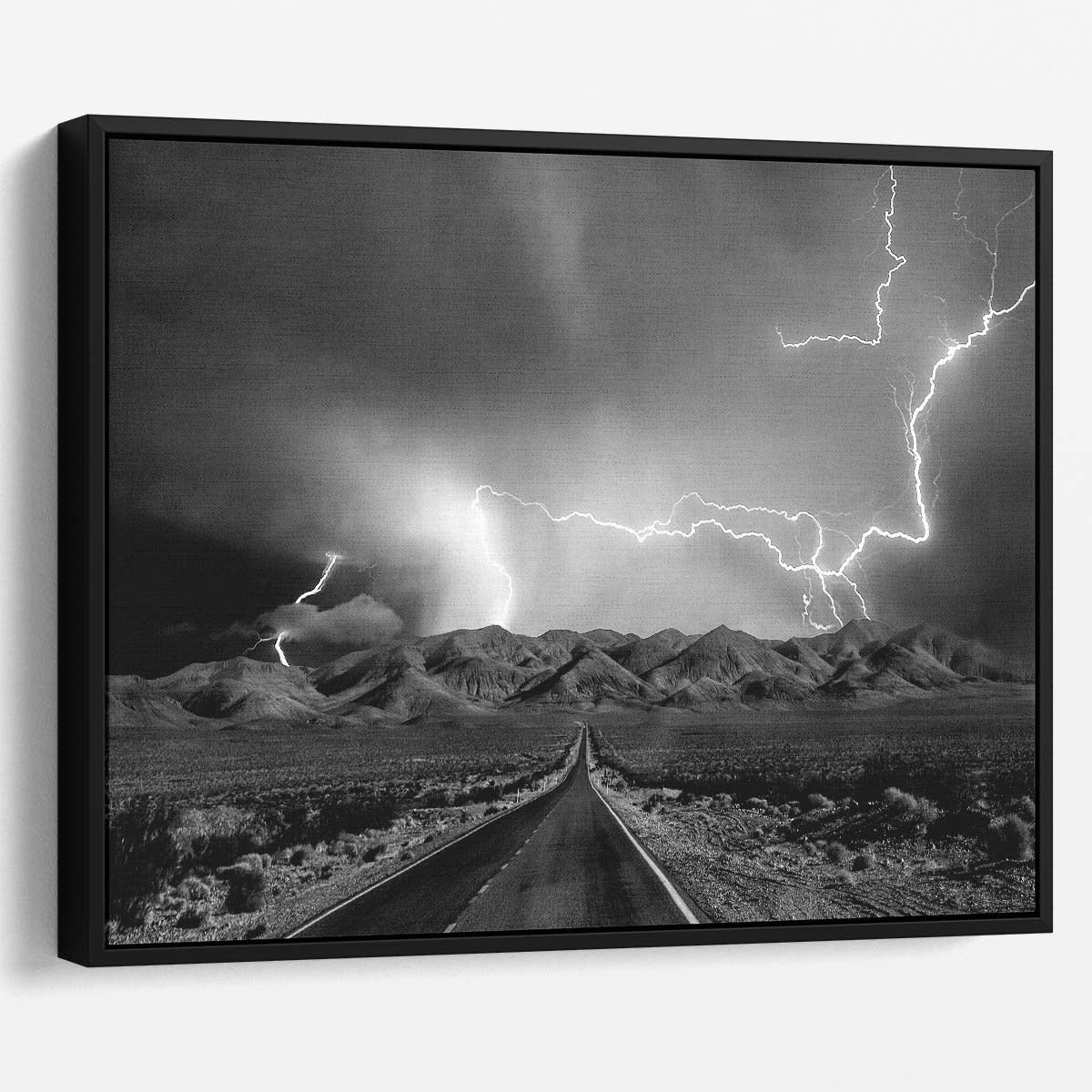 Dramatic Nevada Storm & Desert Landscape Wall Art by Luxuriance Designs. Made in USA.