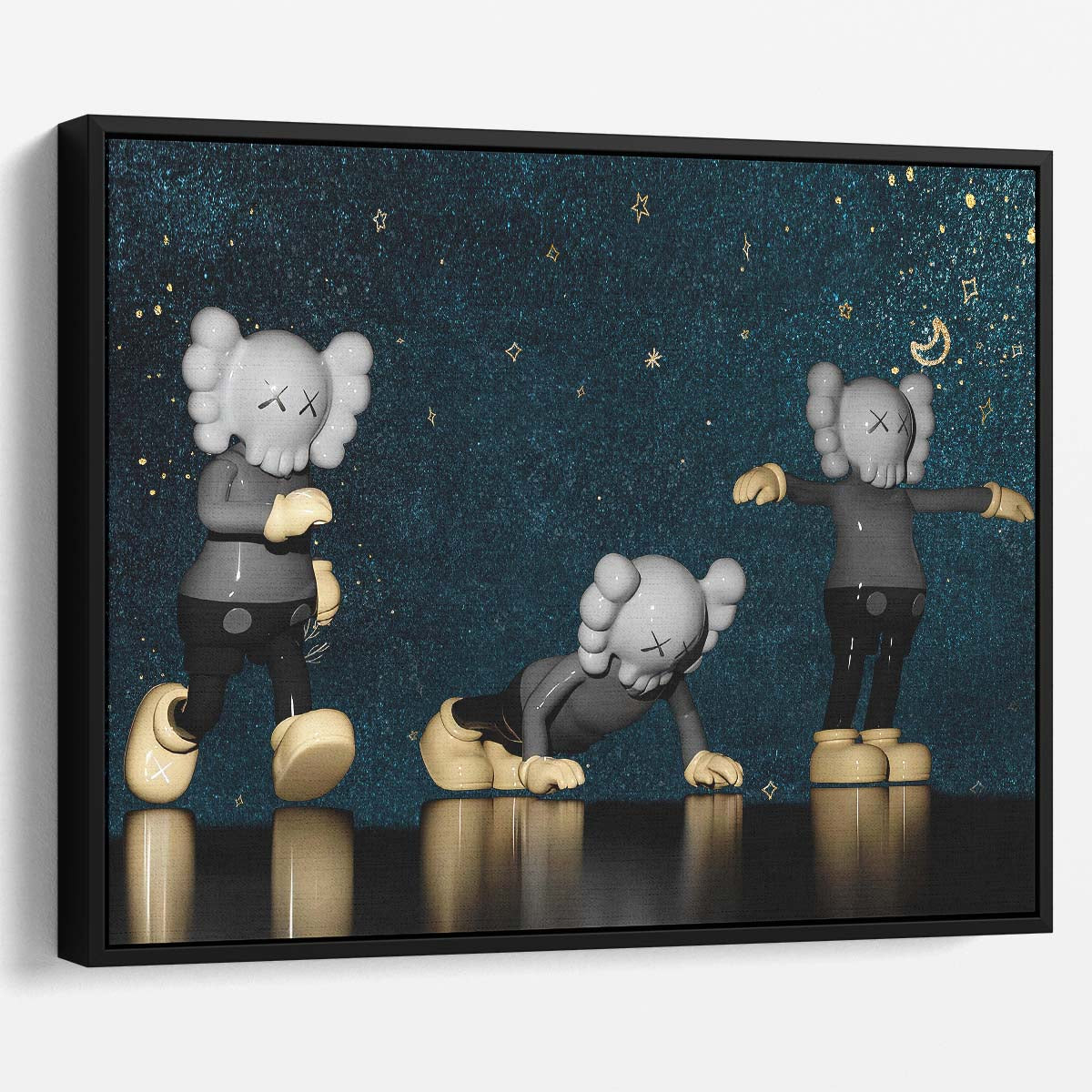 Starry Kaws Wall Art by Luxuriance Designs. Made in USA.