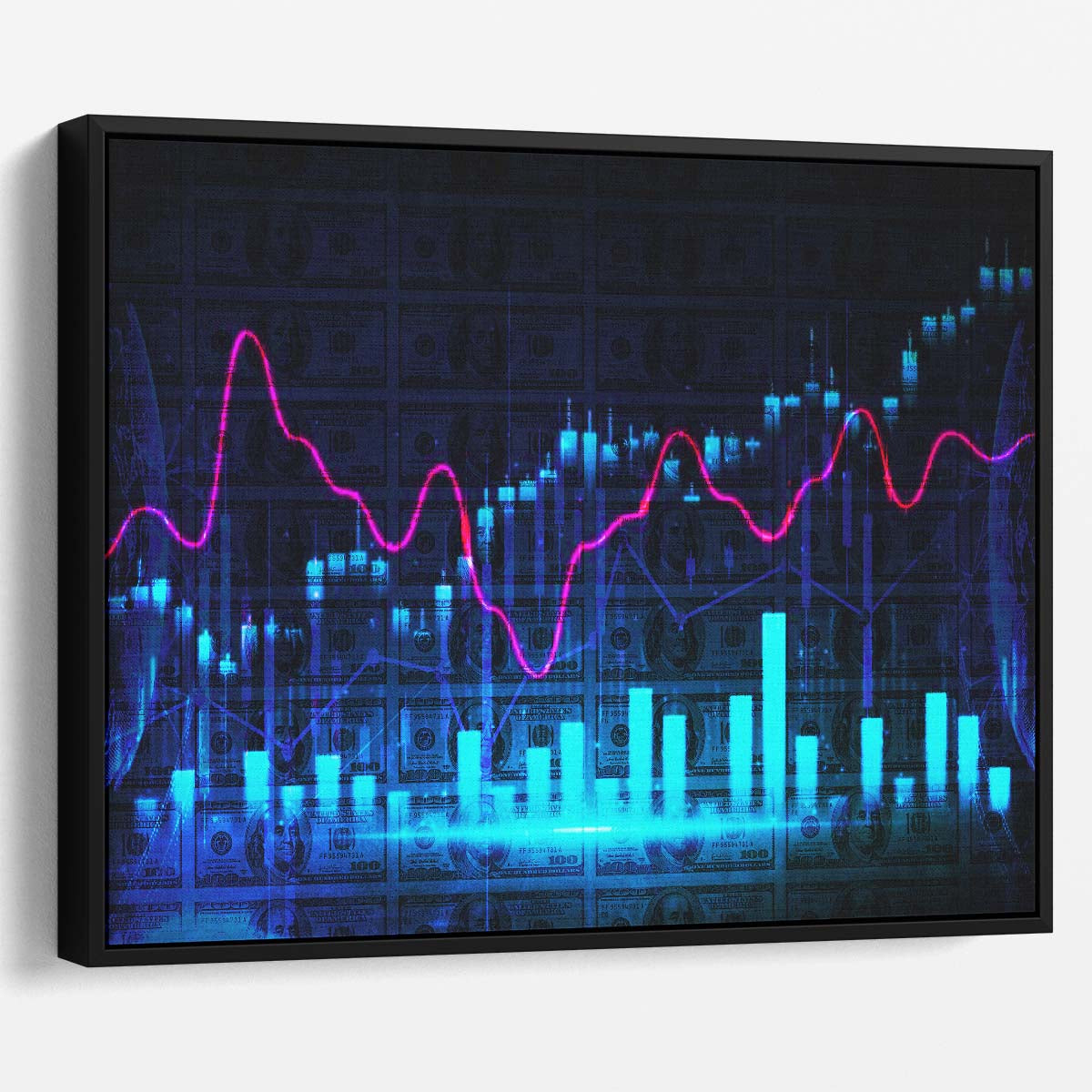 Stock Market Chart Wall Art by Luxuriance Designs. Made in USA.