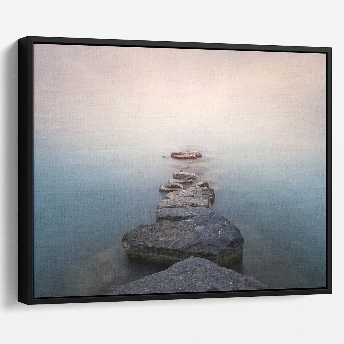 Tranquil Leman Lake Stones Serene Zen Photography Wall Art