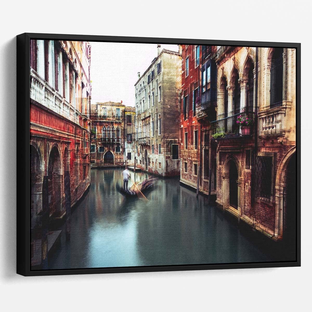 Venice Gondola Journey Historic Italy Canal Wall Art by Luxuriance Designs. Made in USA.
