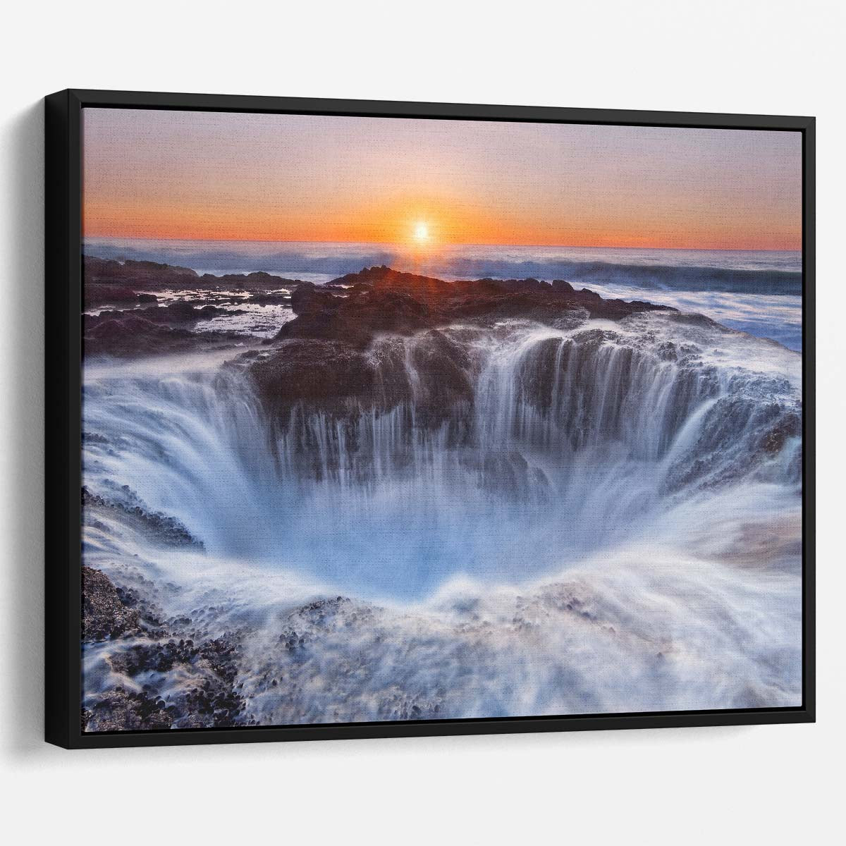 Thor's Well Oregon Silky Sunset Seascape Photography Wall Art