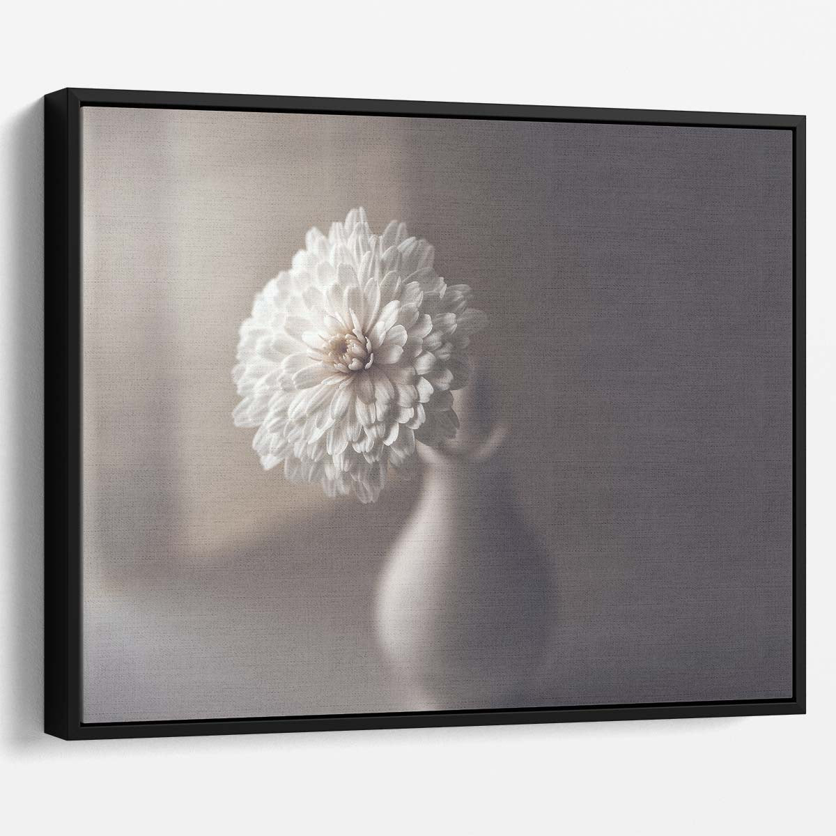 White Chrysanthemum Floral Vase Wall Art by Luxuriance Designs. Made in USA.