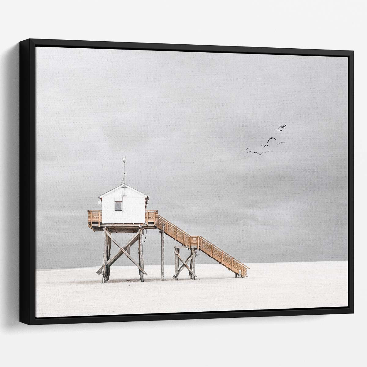 White Sand Beach & Lifeguard Tower Photo Wall Art