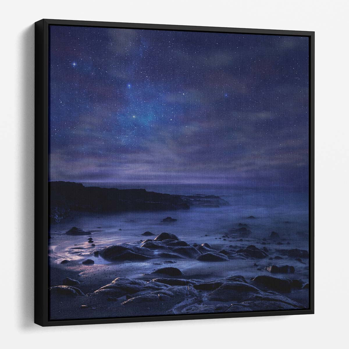 Serenity of the Sea & Starlit Sky Photography Wall Art by Luxuriance Designs. Made in USA.
