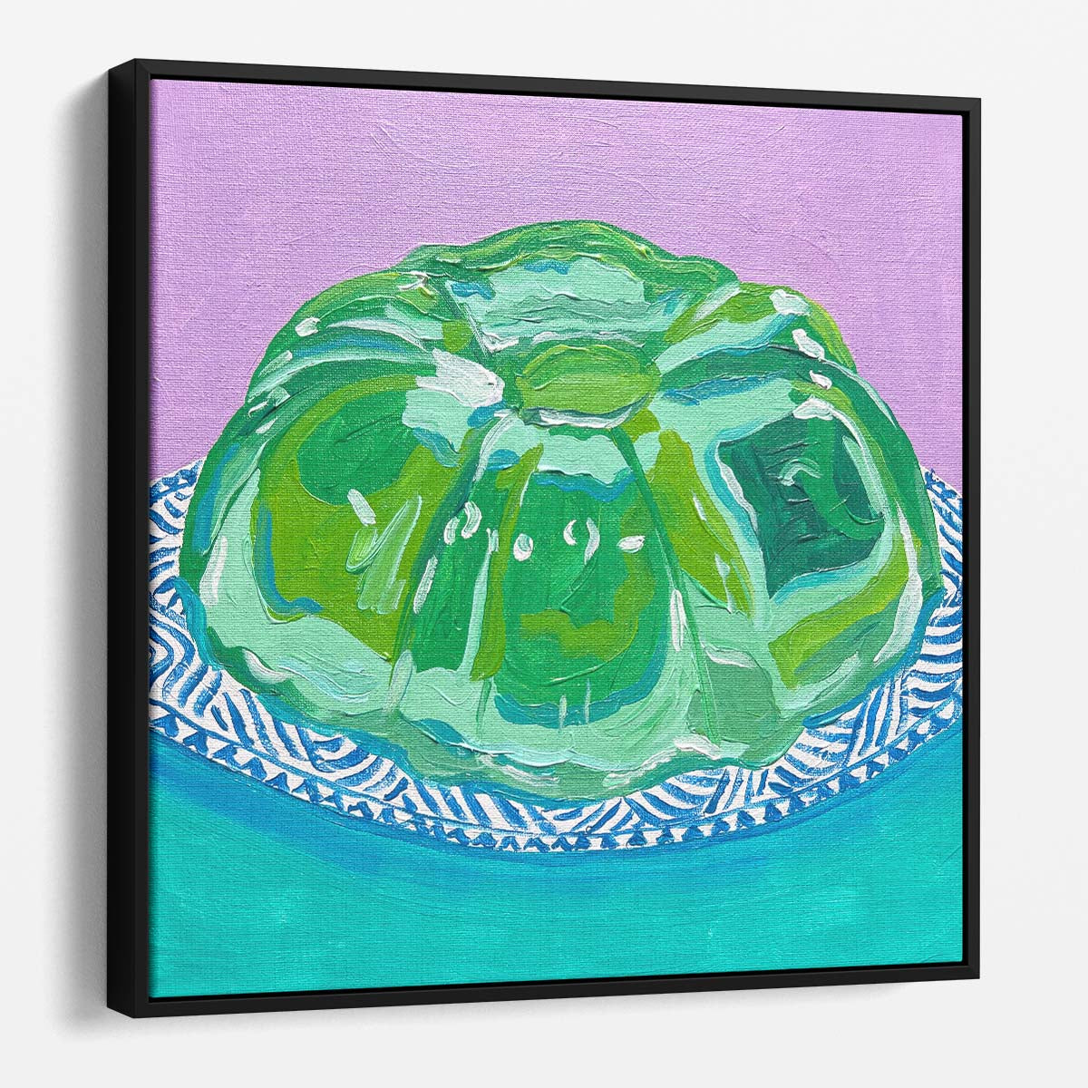 Colorful Gelatin Dessert Artwork Vibrant Kitchen Illustration Wall Art by Luxuriance Designs. Made in USA.