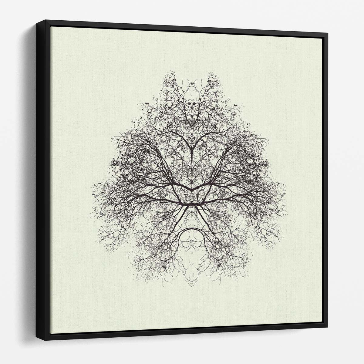Abstract Tree Pattern Inspired by Rorschach Test Photography Wall Art by Luxuriance Designs. Made in USA.