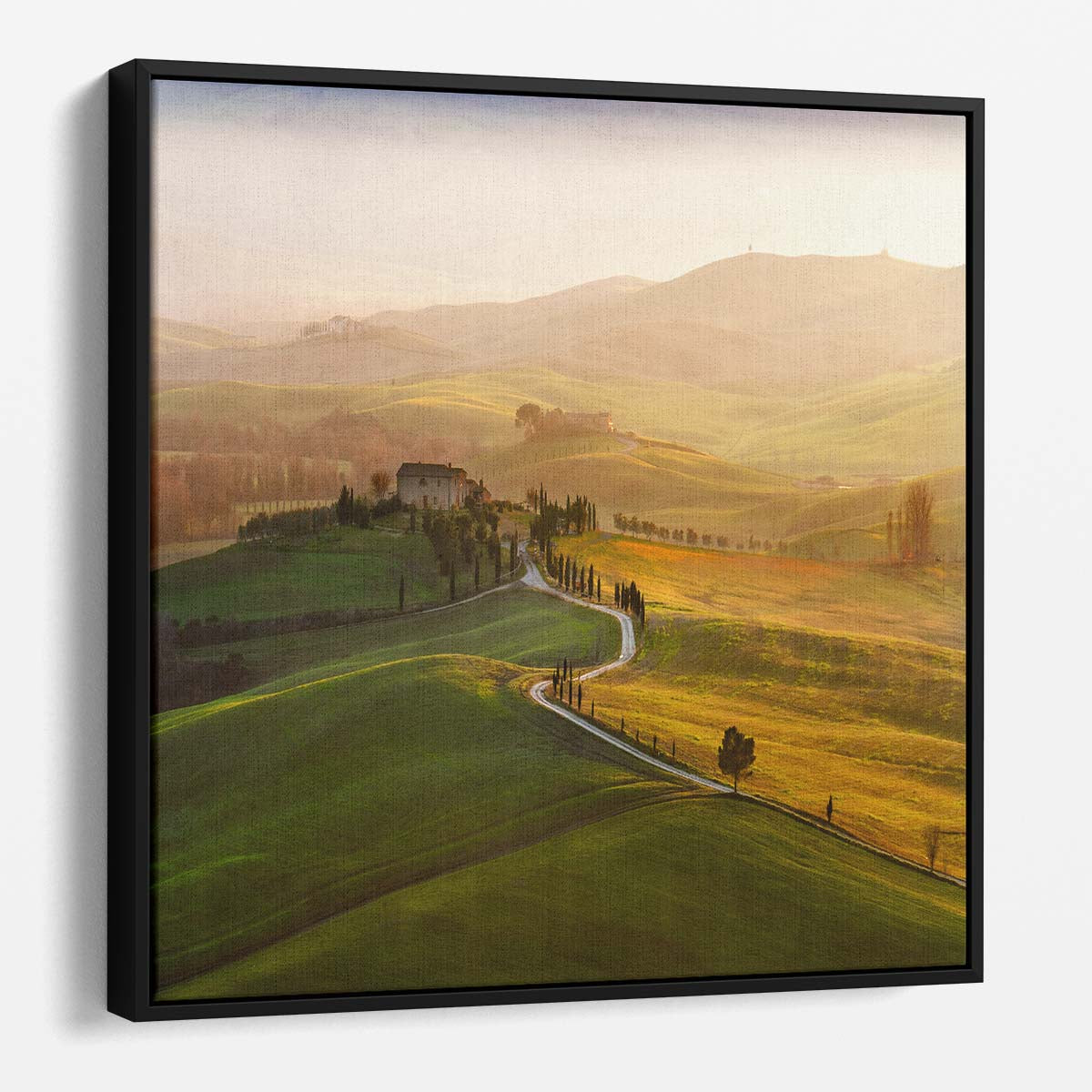 Iconic Tuscany Val d'Orcia Italian Landscape Photography Wall Art by Luxuriance Designs. Made in USA.
