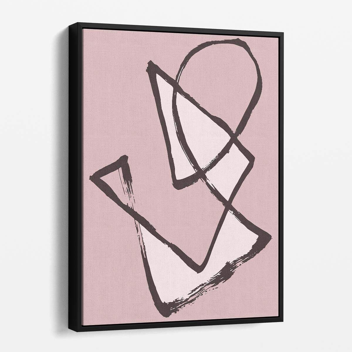 Colourful Abstract Pink Line Art Illustration Wall Decor by Luxuriance Designs, made in USA