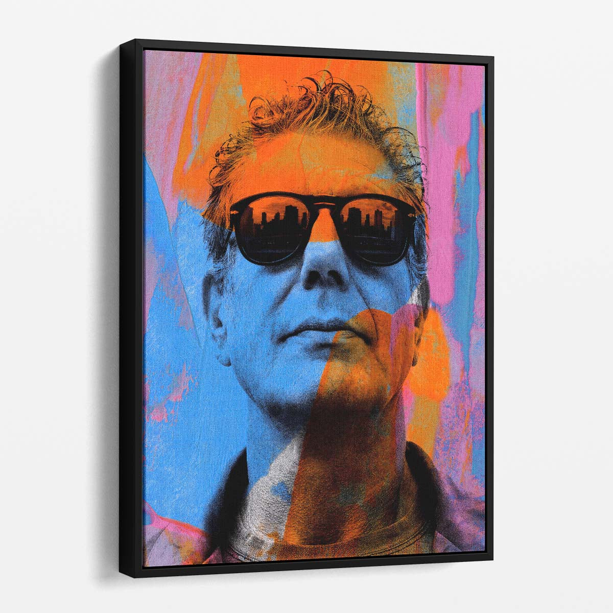 Anthony Bourdain Bright Colors Wall Art by Luxuriance Designs. Made in USA.