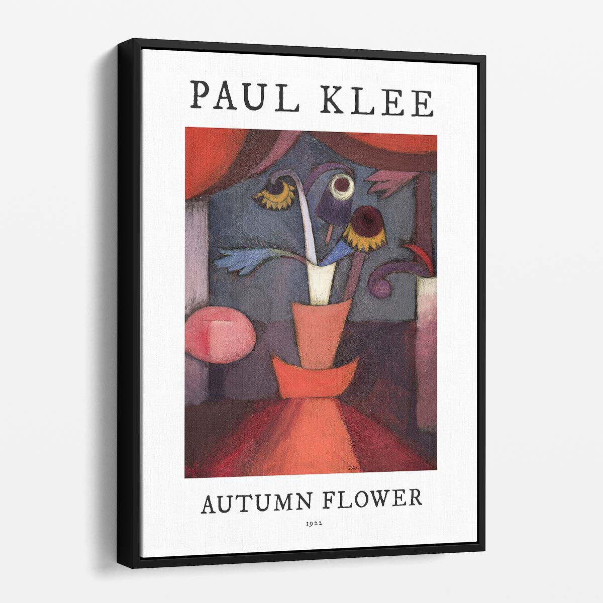 Paul Klee's 1922 Autumn Flower Modern Art Illustration by Luxuriance Designs, made in USA