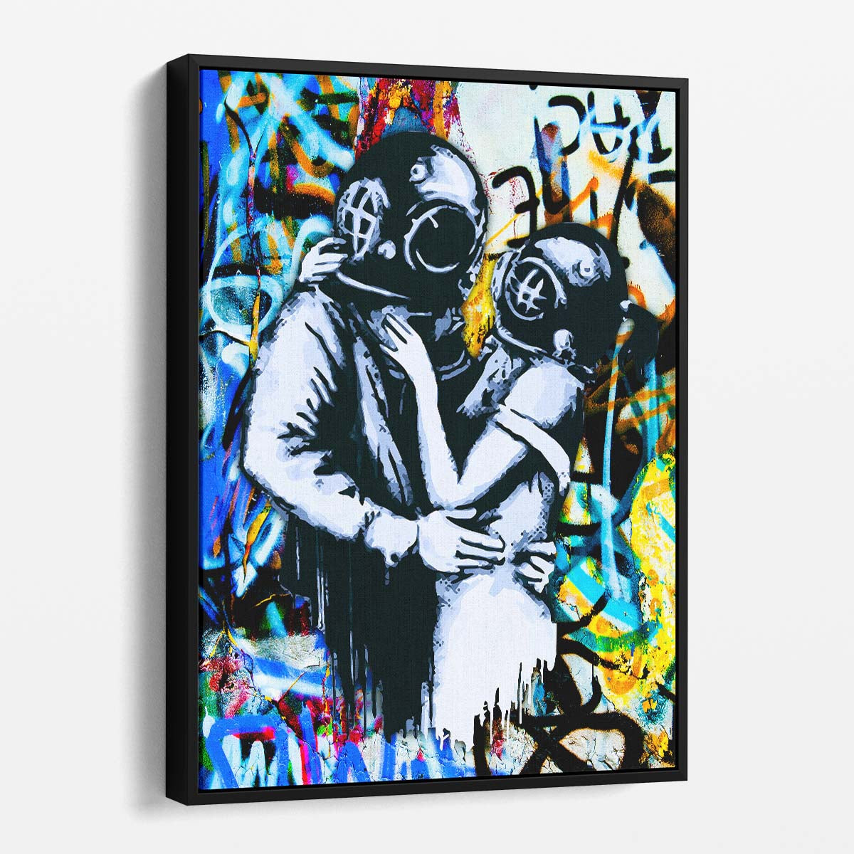 Banksy Diver Love Graffiti Wall Art by Luxuriance Designs. Made in USA.