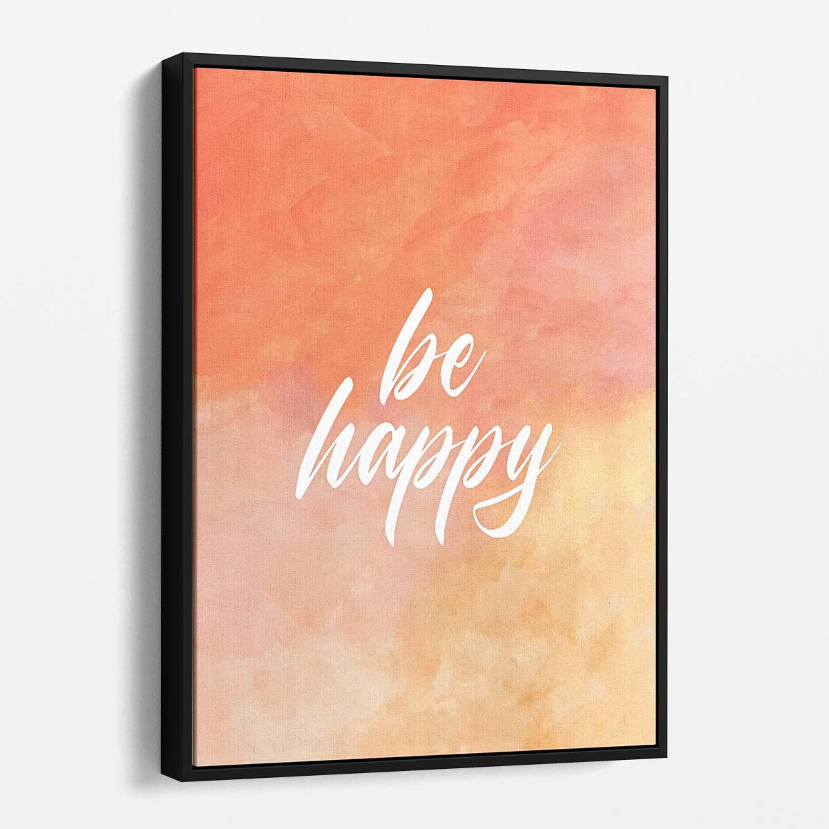 Be Happy Quote Wall Art by Luxuriance Designs. Made in USA.