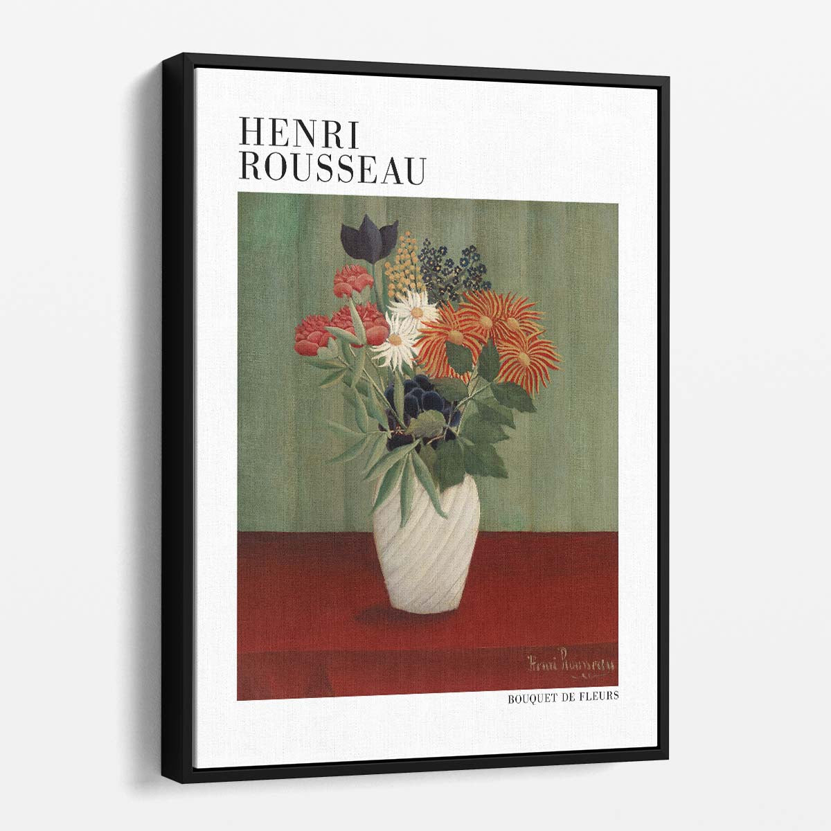 Floral Masterpiece Bouquet De Fleurs Illustration by Henri Rousseau by Luxuriance Designs, made in USA