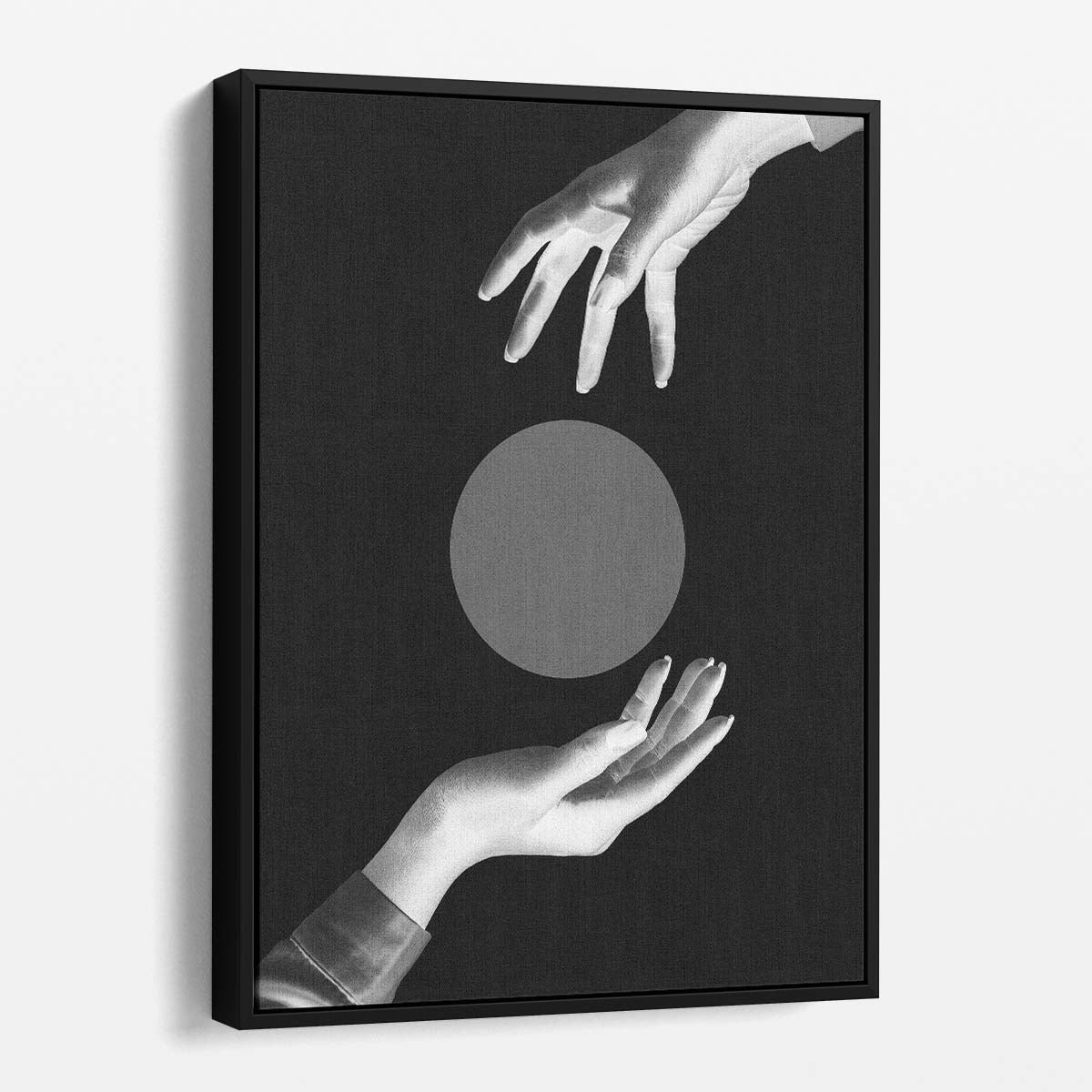 Mid-Century Abstract Monochrome Hand Collage Photography Wall Art by Luxuriance Designs, made in USA