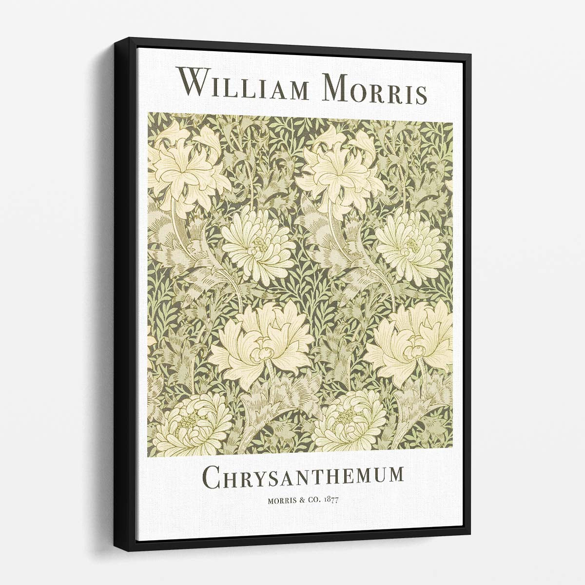 Vintage William Morris Chrysanthemum Botanical Illustration Wall Art Poster by Luxuriance Designs, made in USA