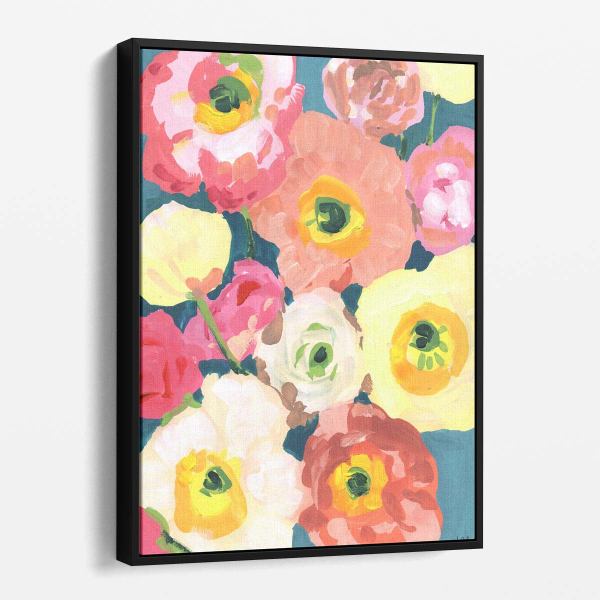 Colorful Botanical Icelandic Poppies Illustration; Bold Floral Artwork by Luxuriance Designs, made in USA