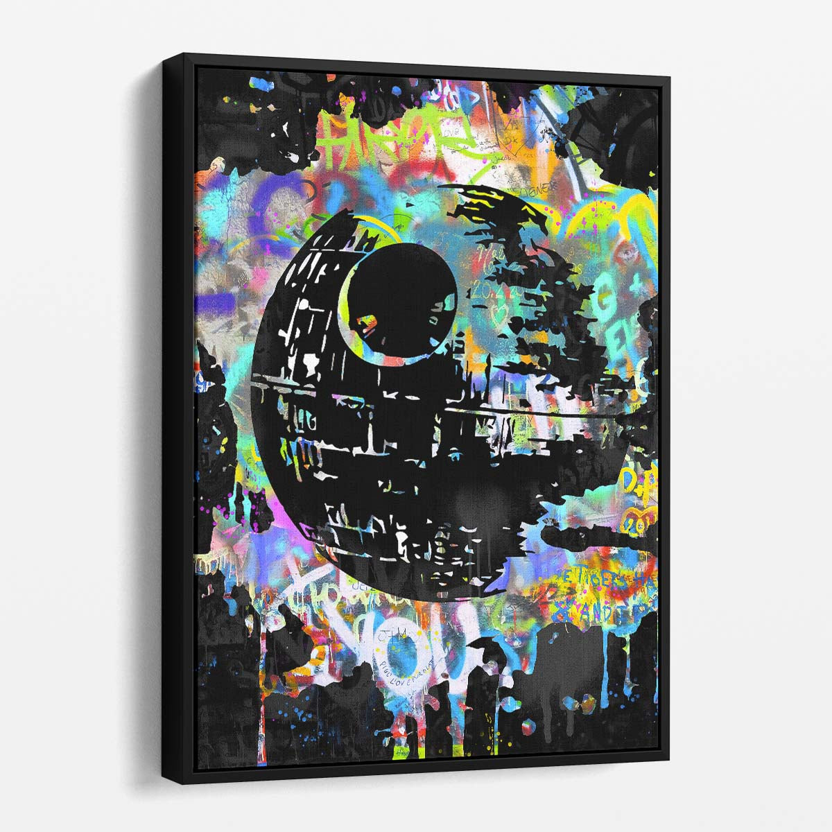 Death Star Graffiti Wall Art by Luxuriance Designs. Made in USA.