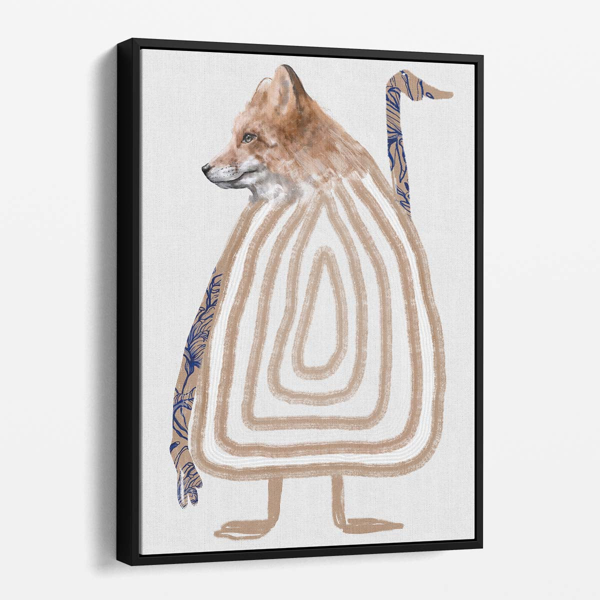 Gabriella Roberg's Bright, Illustrated Fox Wildlife Art, Animal Portrait by Luxuriance Designs, made in USA