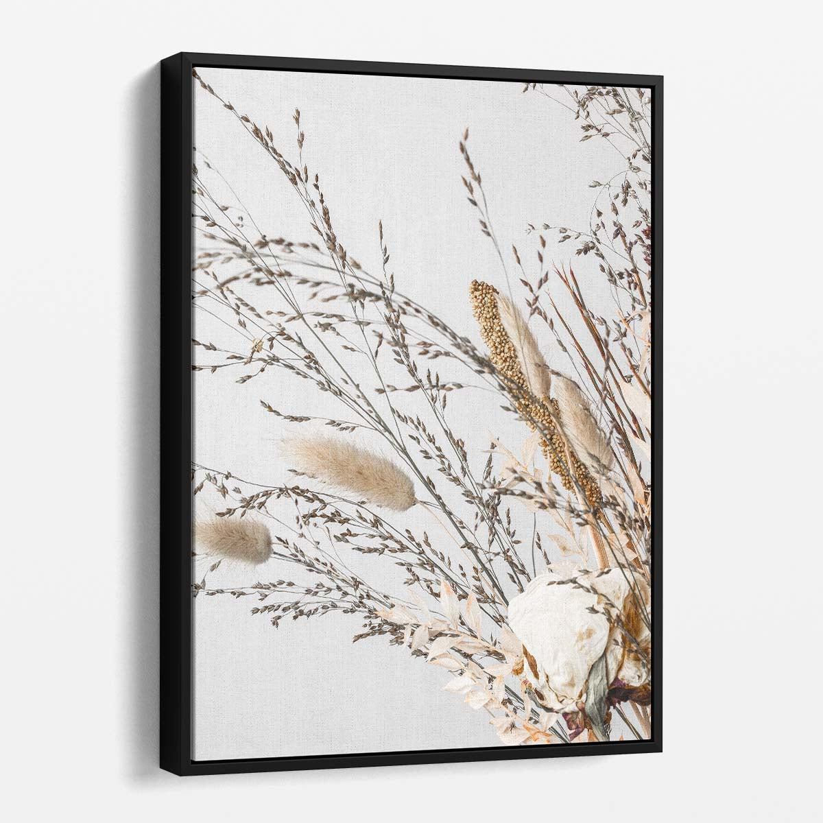 Autumn Botanical Photography Dried Floral Still Life on Grey by Luxuriance Designs, made in USA