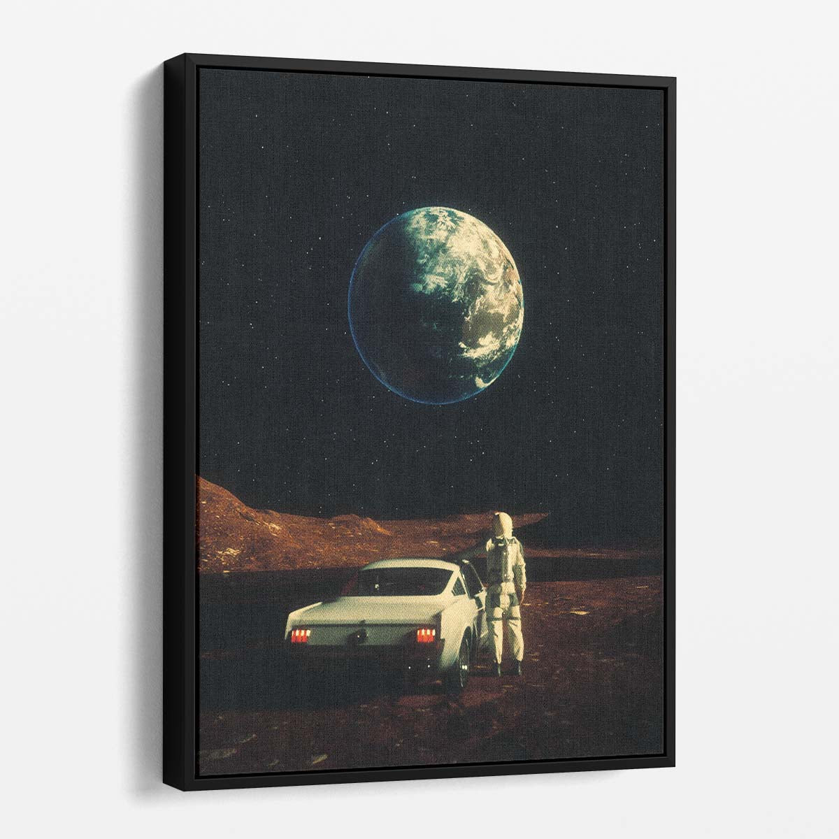 Far From Home Futuristic Space Travel Collage Art by Taudalpoi by Luxuriance Designs, made in USA