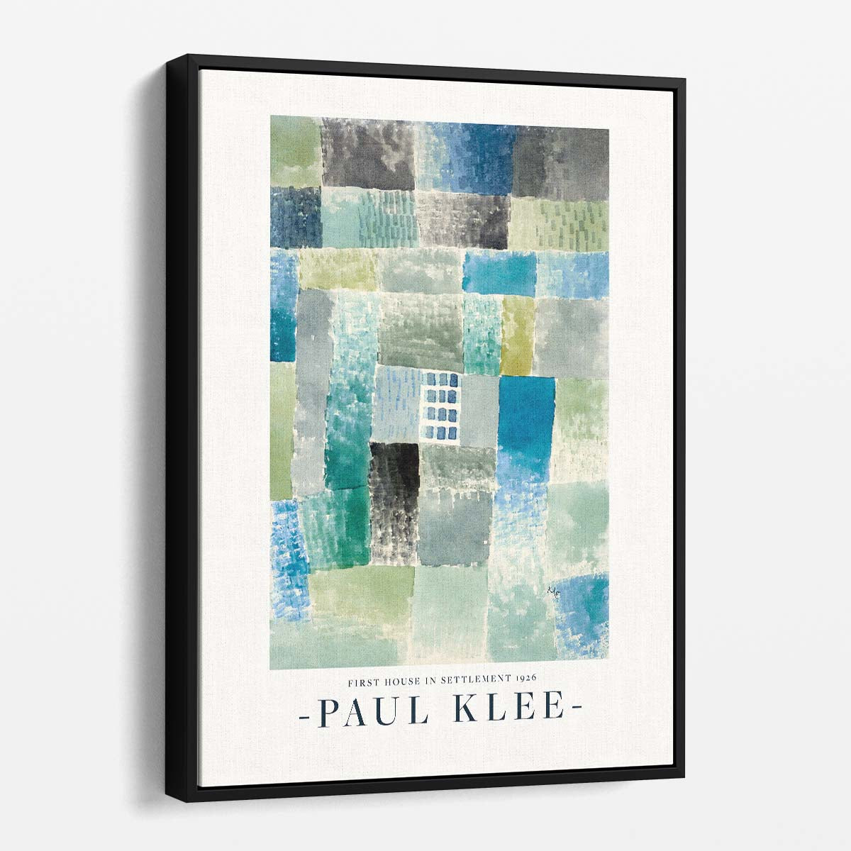 Paul Klee's 1926 Abstract Watercolor, Modern House Illustration by Luxuriance Designs, made in USA