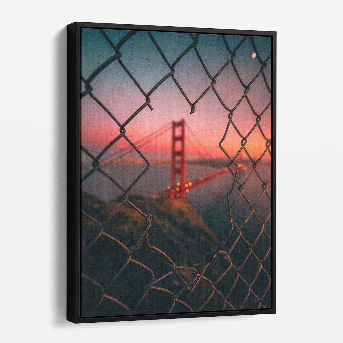 Iconic Golden Gate Bridge, San Francisco Sunset Photography Art by Luxuriance Designs, made in USA