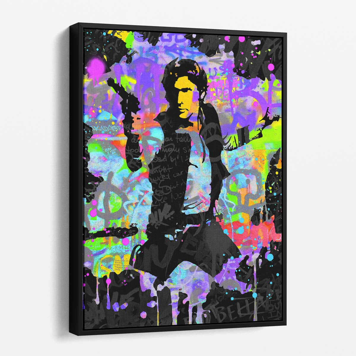 Han Solo Star Wars Graffiti Wall Art by Luxuriance Designs. Made in USA.