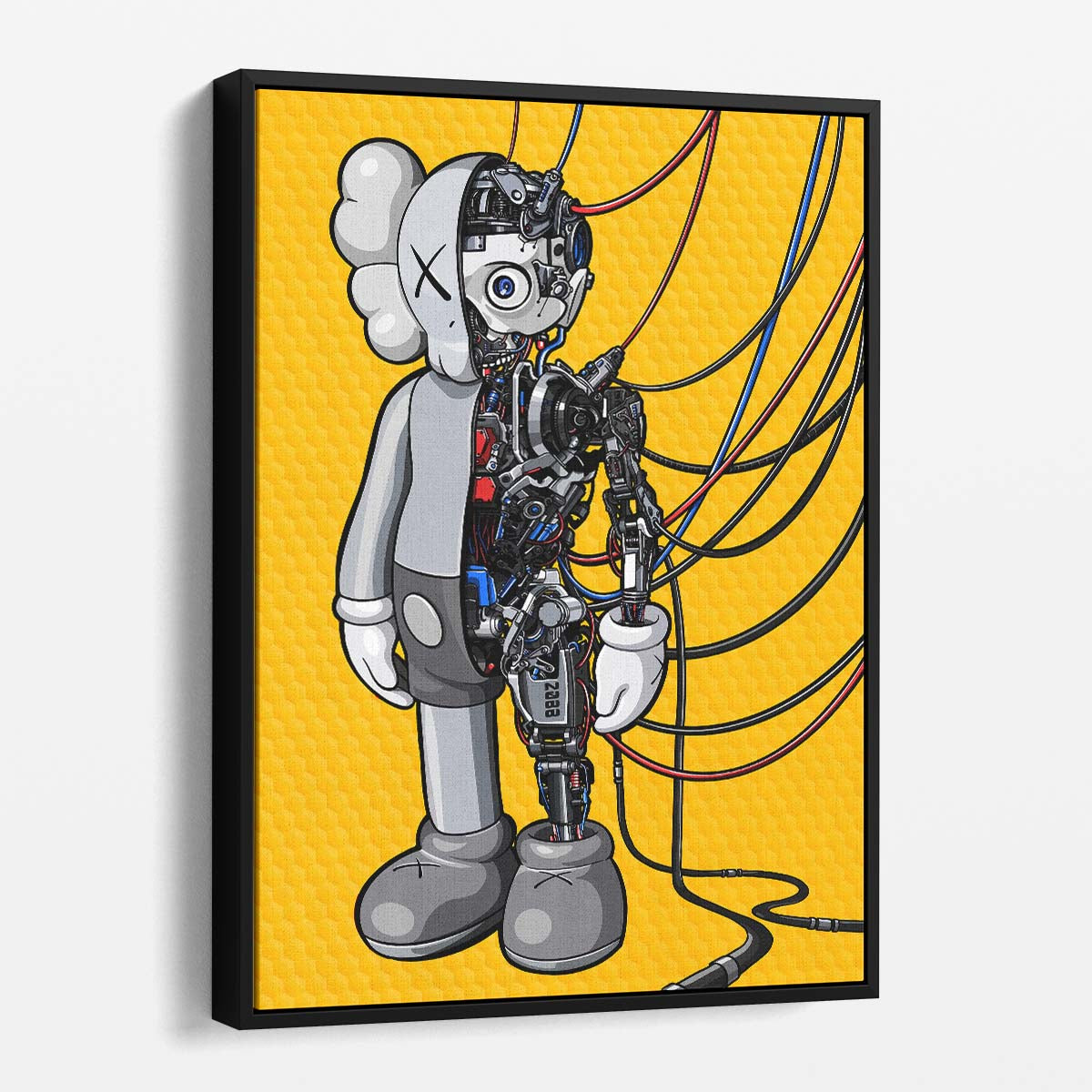 Hypebeast Kaws Robot Android Cartoon Wall Art by Luxuriance Designs. Made in USA.