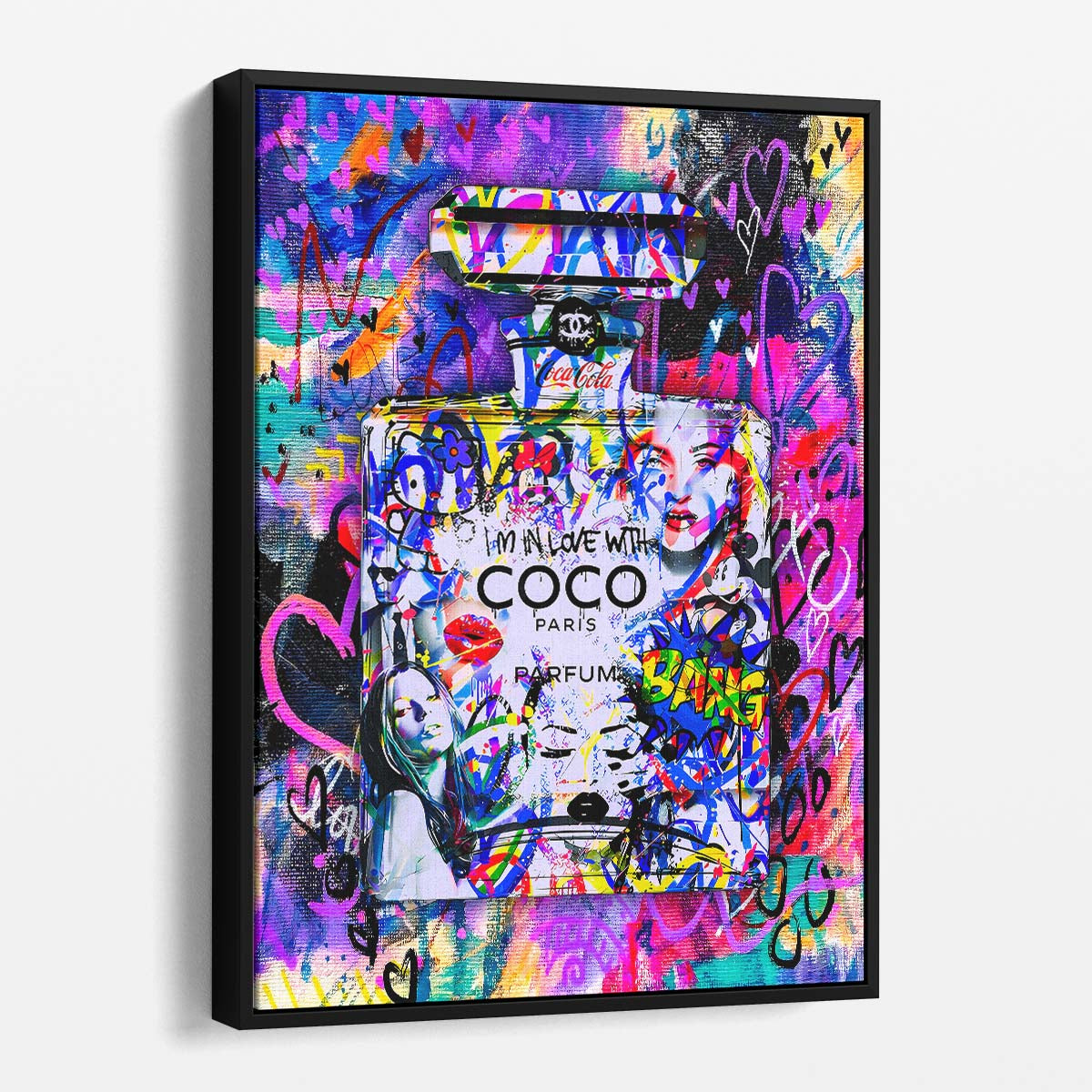 I Am In Love With Coco Chanel Perfume Graffiti Wall Art by Luxuriance Designs. Made in USA.
