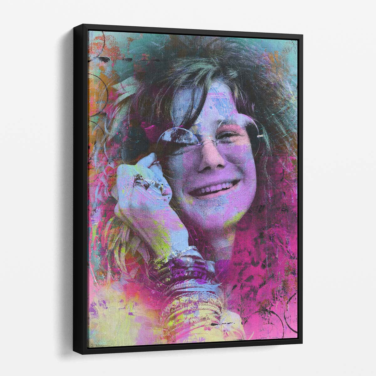 Janis Joplin Circles Graffiti Wall Art by Luxuriance Designs. Made in USA.