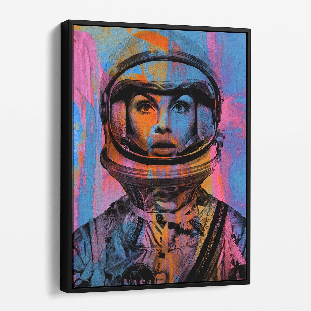 Jeannie Shrimpton Girl Astronaut 60s Space Age Wall Art by Luxuriance Designs. Made in USA.