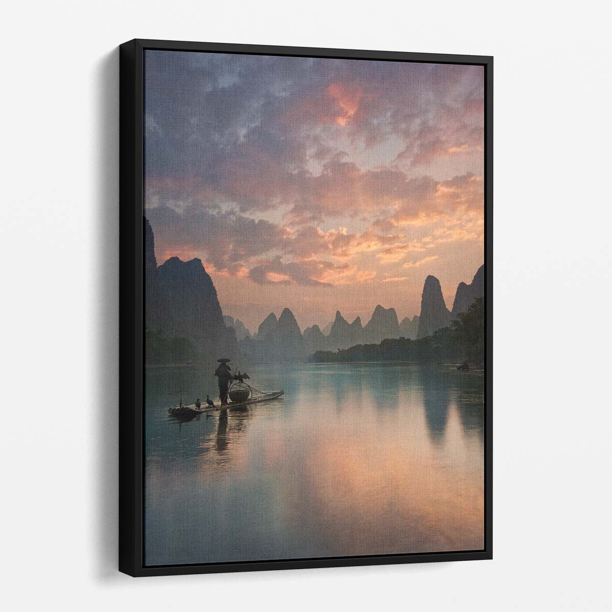 Yan Zhang's Li River Sunrise Landscape Photography, China by Luxuriance Designs, made in USA