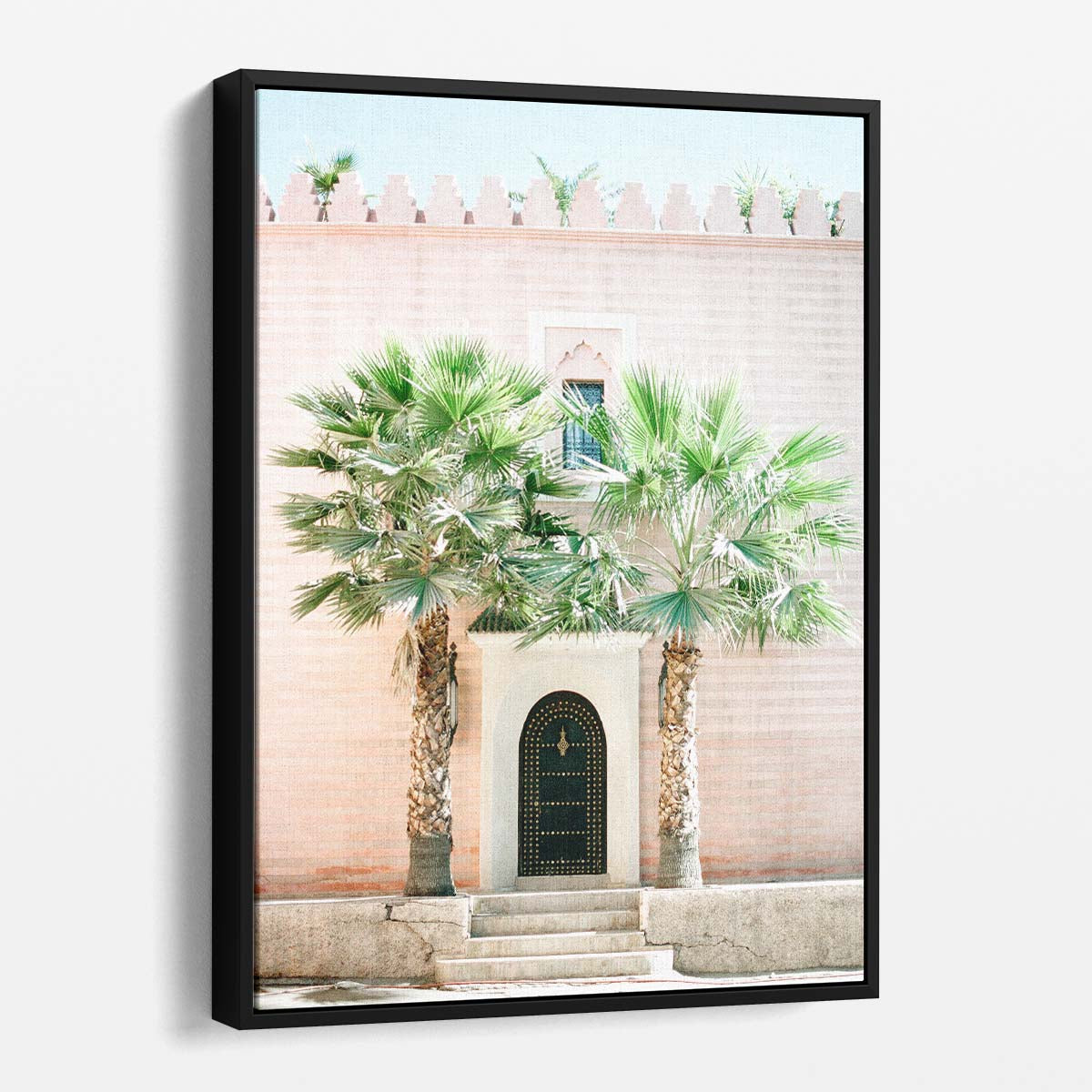 Exotic Marrakesh Architecture Photography Sunny Palm Tree Doorways by Luxuriance Designs, made in USA