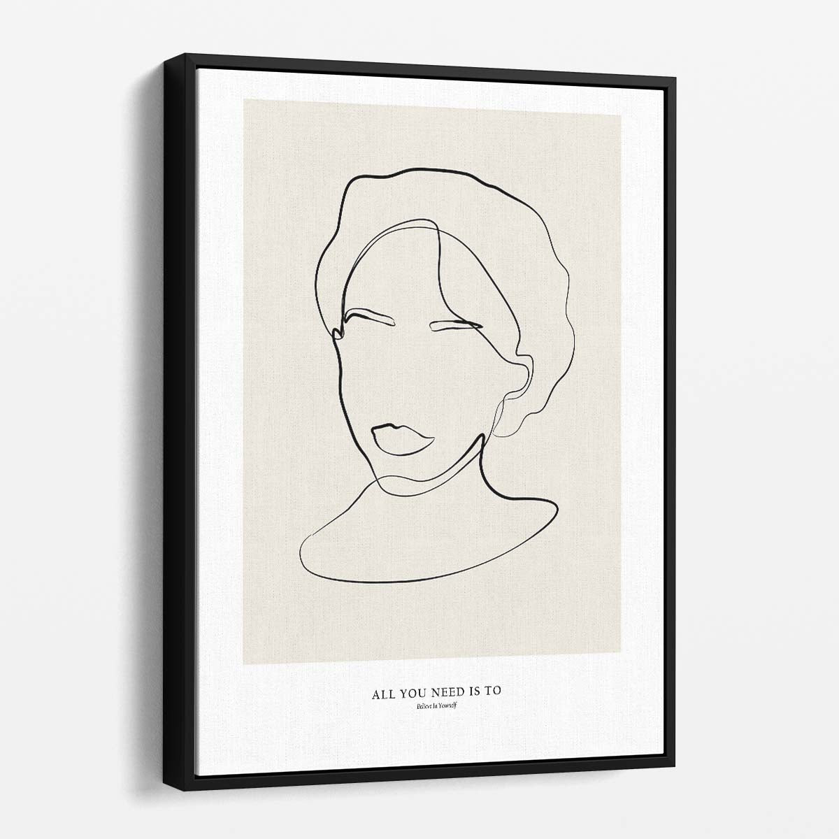 NKTN's Motivational Woman Line Art Portrait Illustration with Quotes by Luxuriance Designs, made in USA