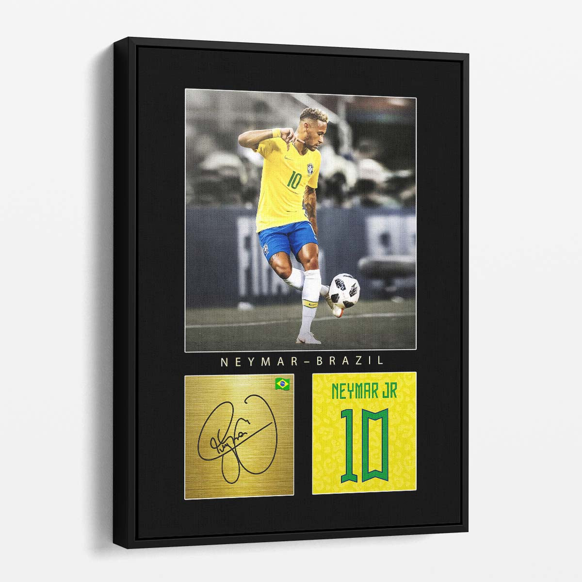 Neymar Brazil World Cup Signature Wall Art by Luxuriance Designs. Made in USA.