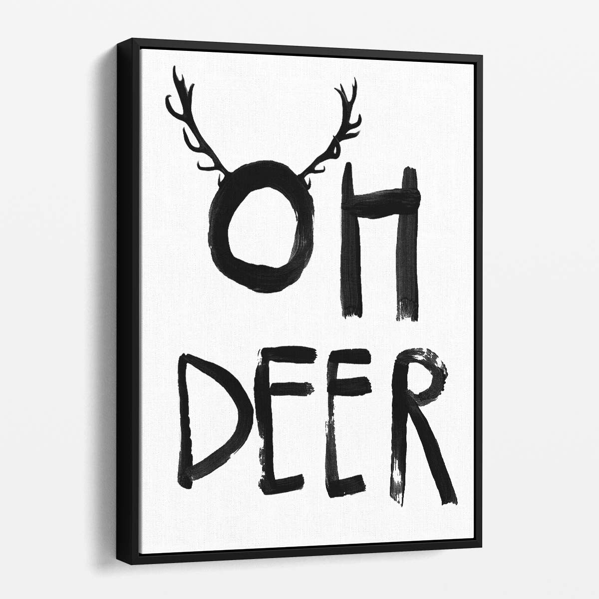 Minimalist Christmas Quote Illustration, Oh Deer by Treechild by Luxuriance Designs, made in USA