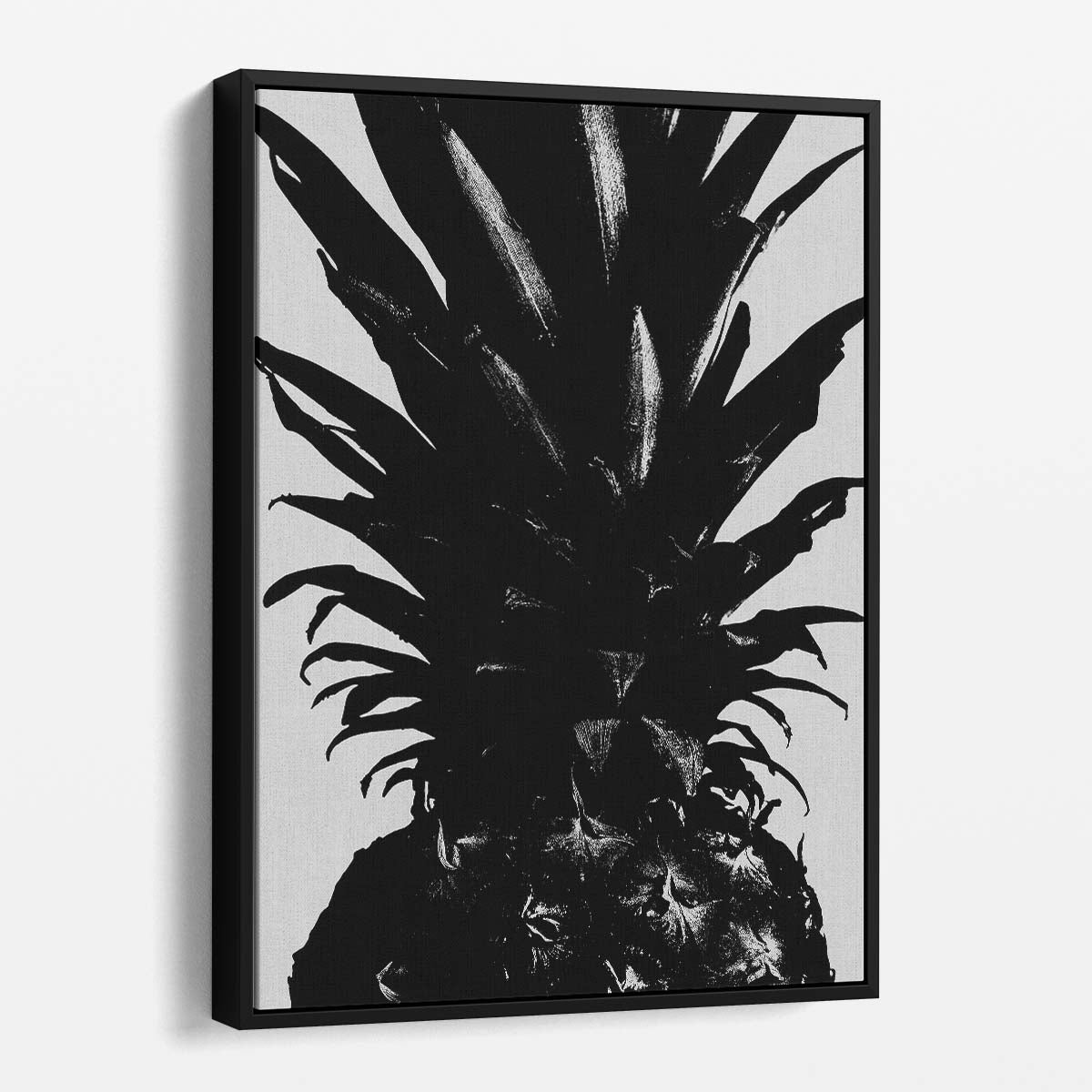 Minimalistic Black & White Pineapple Still Life Photography Art by Luxuriance Designs, made in USA
