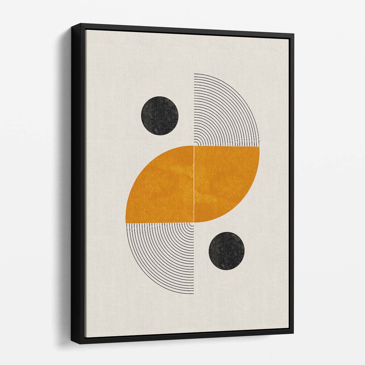 Mid-Century Golden Geometric Illustration Wall Art by MIUUS STUDIO by Luxuriance Designs, made in USA